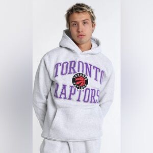 Toronto Raptors Gray Embroidered Hoodie - New with Tags